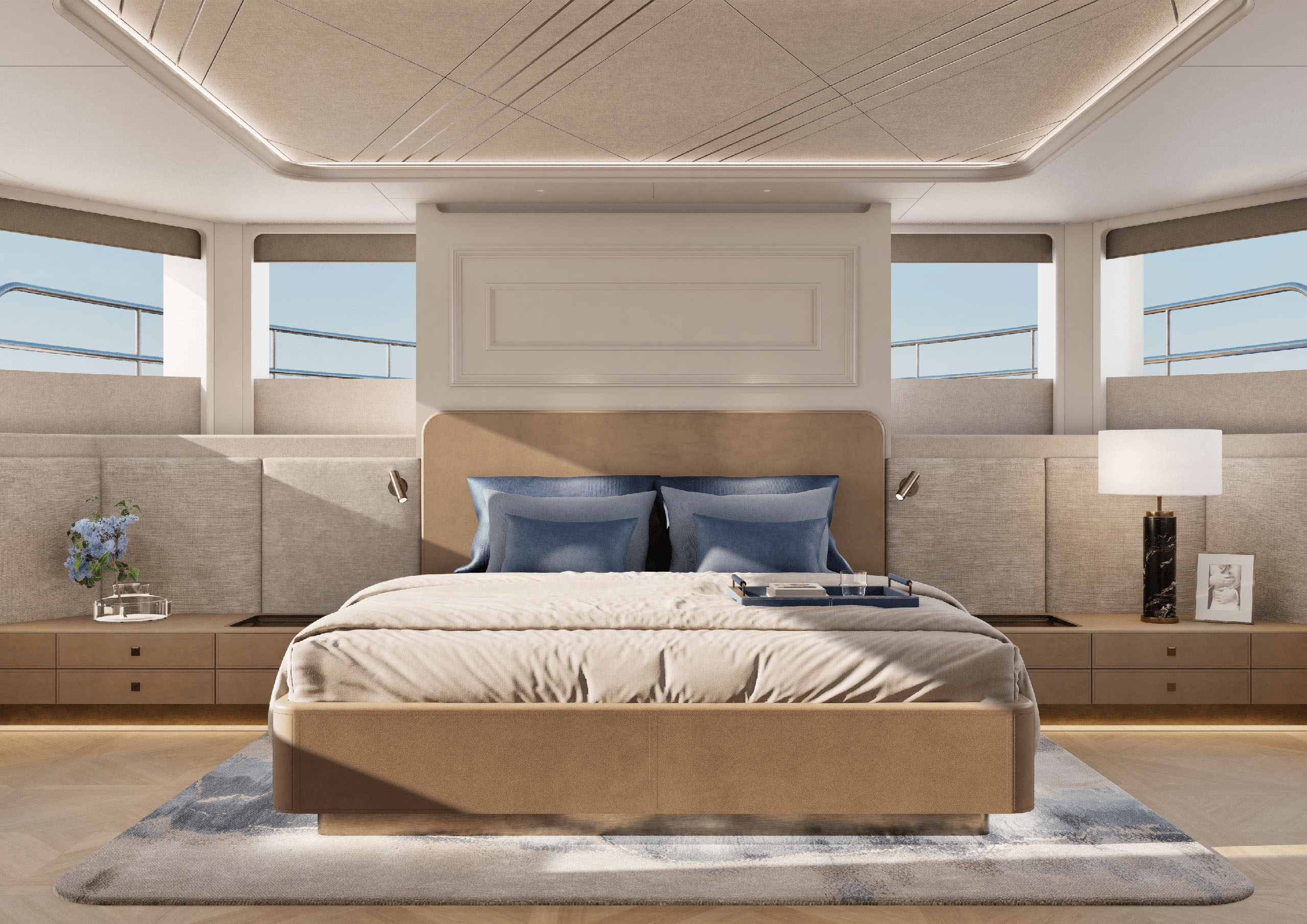 The interior of Dutch yacht - Moonen 122 Martinique YN206 built by Moonen Yachts.
