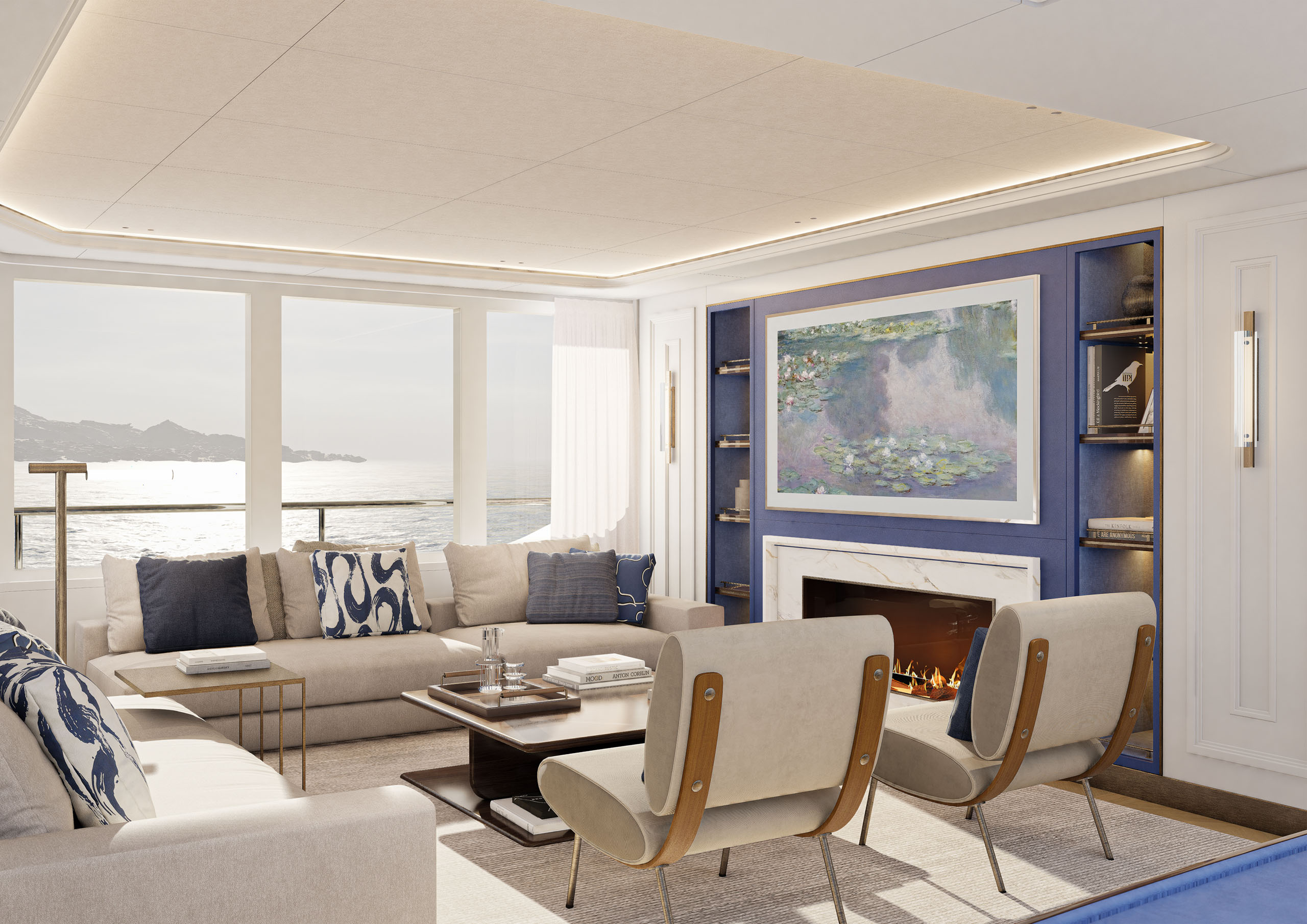The interior of Dutch yacht - Moonen 122 Martinique YN206 built by Moonen Yachts.